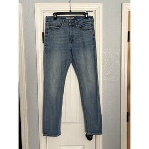 Express Jeans Mens 32X32 Blue Slim Stretch Denim Pants Medium Wash Straight Leg